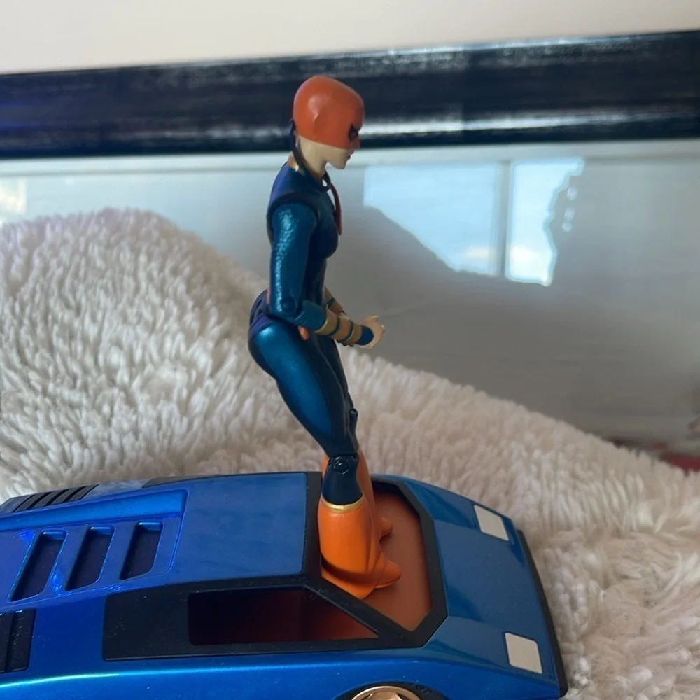 Action Figure with Orange and Blue Costume